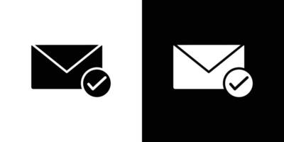 check message icon Flat art illustration in outline vector