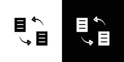 Data synchronization icon Flat art illustration in outline vector