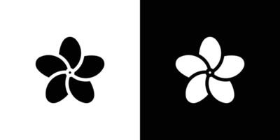 plumeria icon set illustration vector