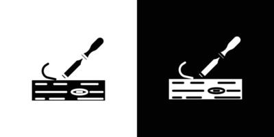 Chisel icon Art design illustration vector