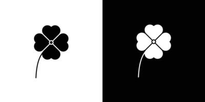 Saint Patrick Leaf clover icon Art design illustration vector