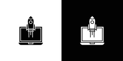 Rocket Spaceship Startup icon Art design illustration vector