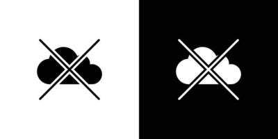 Cloud sync disable icon Art design illustration vector