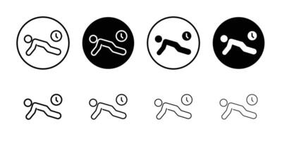 exercise time icon thin line illustration vector