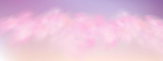 Background of an explosion of pink smoke clouds.Multicolor fog with blue and yellow particles.Explosions of color powder. vector