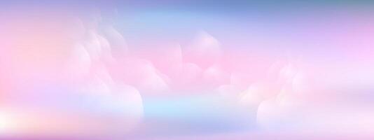 Background of an explosion of pink smoke clouds.Multicolor fog with blue and yellow particles.Explosions of color powder. vector