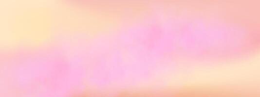 Panoramic abstract pink blue sky background. Skyscape with fluffy clouds. Gradient fantasy paradise background. vector