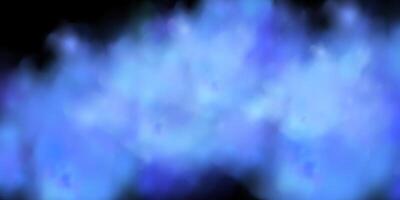 Black background with gray-blue clouds creating the effect of smoke or fog. The atmosphere of spring magic at dawn or summer night ,fog over land or water surface. vector