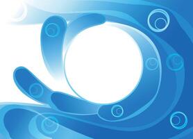 circle wave background vector