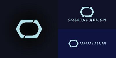 Modern initial letter CD or DC logo in blue color isolated on multiple background colors. The logo is suitable for swimming pool and backyard garden design service logo design inspiration vector