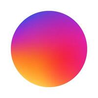 Social media colorful gradient round icon vector