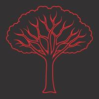 Detailed Tree Art for Botanical Graphic Creations vector