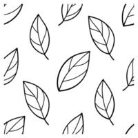 A black and white leaf pattern on a white background vector