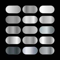 15 sliver gradient color collection for UI element vector