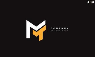MT Alphabet letters Initials Monogram logo vector
