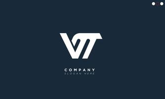 VT Alphabet letters Initials Monogram logo vector