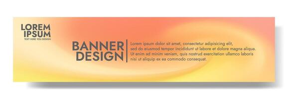 banner design template with orange and yellow swirls vector