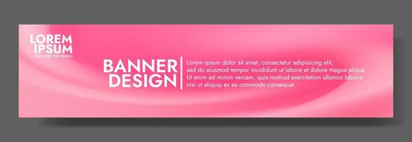 a pink banner design with a white background vector