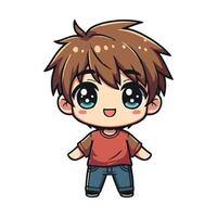 Cool Boys with stand pose with happy face vector