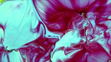Abstract Infinite Color Loops And Explosions Hypnotizing in Detailed Surface Colorful Paint Spreads video