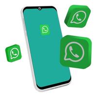 Whats app messenger. Call Icon. Smartphone vector