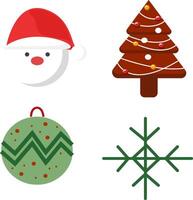 Flat design christmas element collection,Hand drawn christmas element collection vector