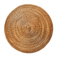 a round wicker table on a transparent background png