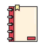 Notebook for write the subject matter learning icon, Outline symbol icon. Editable stroke. vector