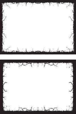 grunge frame vintage set, a set of grunge frames with black and white designs illustrations