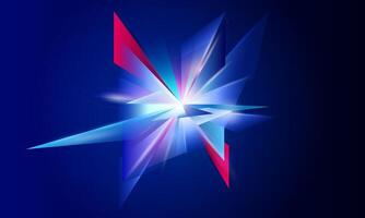 a blue and red star with a bright light of blast effect, a colorful abstract image illustration of a star with the word x on it, vector