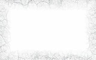 a white frame with a crack grunge effect on white background vector