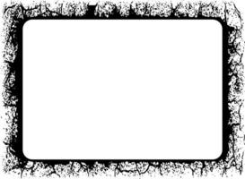a black and white square frame with a grunge texture, grunge frame vector