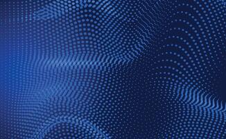 abstract blue background with dots, doted wave background, a blue led screen with a background of blue lights vector