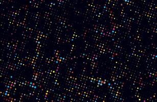 a black background with many colorful dots, a colorful background with a lot of dots and dots. vector