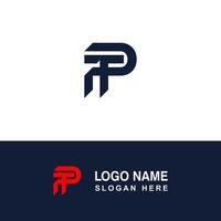 Professional initial TP logo design. vector