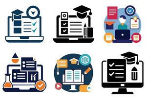 Web-Based Learning Evaluation Icon vector