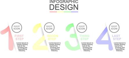 Step Method Presentation Infographic Design vector