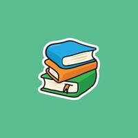 A stack of books. Book day, back to school, library, textbooks. vector