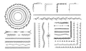 Collection of Hand Drawn Decorative Elements for Design vector
