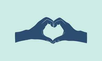 Two Hands Forming a Heart Shape vector