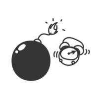 a bomb with a clock on it and a clock on it vector