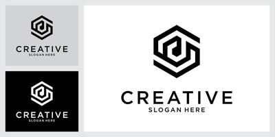 SD or DS initial letter logo design vector