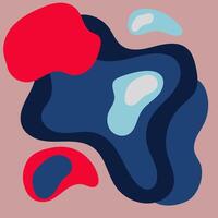 Abstract geometric design in vibrant red, blue, and pink. Trendy background for branding, web graphics, posters, or social media content. vector