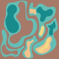 Abstract pattern with brown, blue, and yellow colors suitable for backgrounds, textiles, packaging, and prints in home decor products. vector