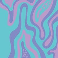 Abstract background with turquoise and purple wavy lines and dots. Ideal for web designs, presentations, or creative projects. vector