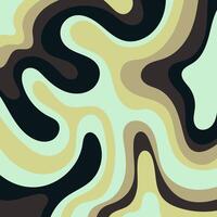 Abstract wavy pattern in green, yellow, brown, and black. Suitable for cover designs, backgrounds, digital art, and print materials. vector