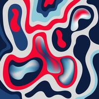 Abstract geometric shapes in red, blue, and white layers with a gradient background. Ideal for modern designs, backgrounds, and wallpaper. vector