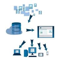 Cloud server and database communication vector