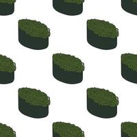 Seamless pattern with sushi for decorative print, wrapping paper, menu, wallpaper and fabric vector
