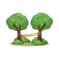 hammock for relaxing in the trees vector